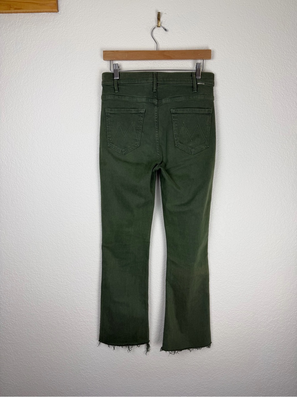 MOTHER Jeans The Hustler Ankle Fray in Dark Olive Green 28 - Picture 4 of 15